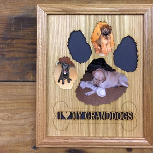 8x10 Dog Picture Frame - Dog Memorial, Bone & Paw Print Picture Frame, Dog Lover Gift, Personalized Collage Frame image 7