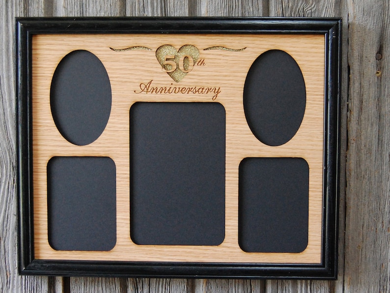50th Anniversary Picture Frame Holds 5x7 and 3x5 Photos Etsy