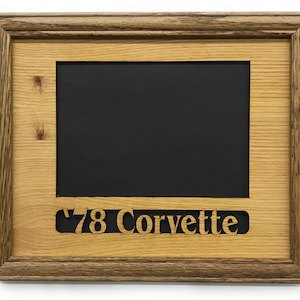 Car Picture Frame - 8x10 Frame Holds 5x7 Photo - Father&#39;s Day Gift for Car Guy Car Lover Gift for Him Garage Decor Car Frame Boyfriend Gift