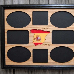 Spain Picture Frame Collage Frame Hold Multiple Photos Spanish Wall Decor, Spain Vacation Picture Frame, Spain Travel Gift, Spain Frame image 8