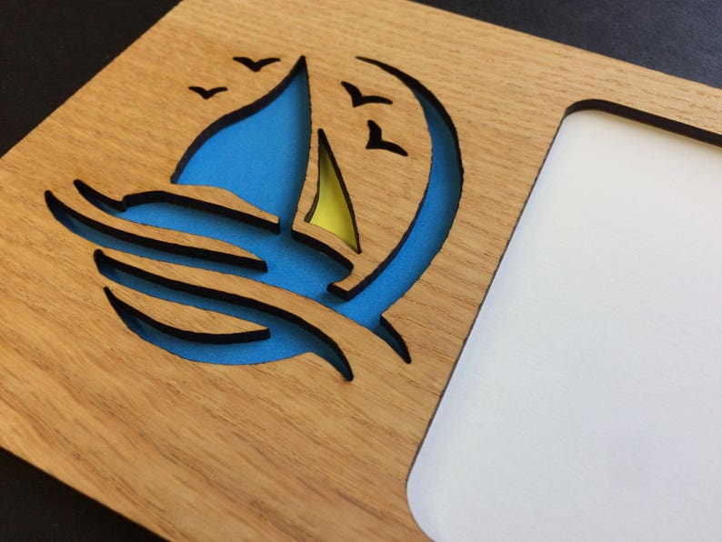 Sail Boat Picture Frame Holds 3x4 Photo Sail Boat Wall Etsy