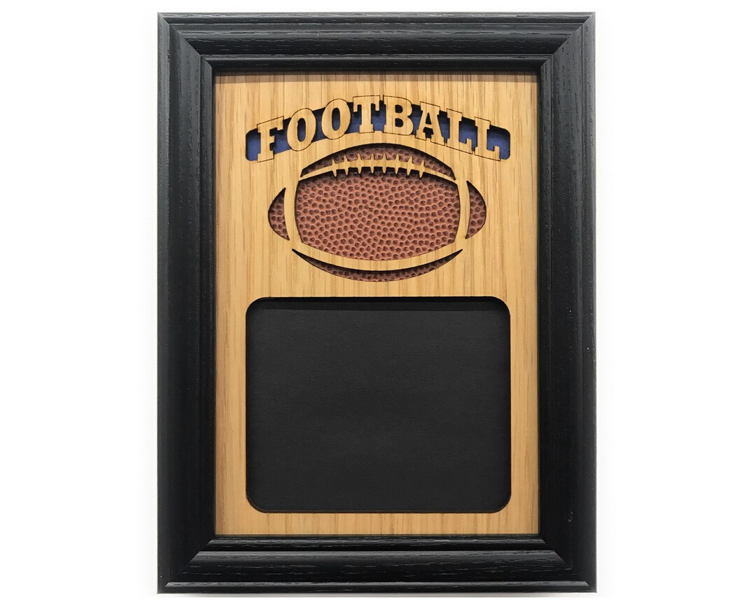 Football Picture Frame 5x7 Frame Holds 3x4 Photo Football Decor