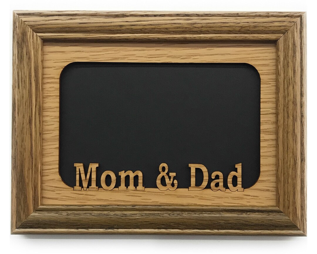 Mom and Dad Picture Frame - 5x7 Frame Holds 4x6 Photo - Father's Day ...