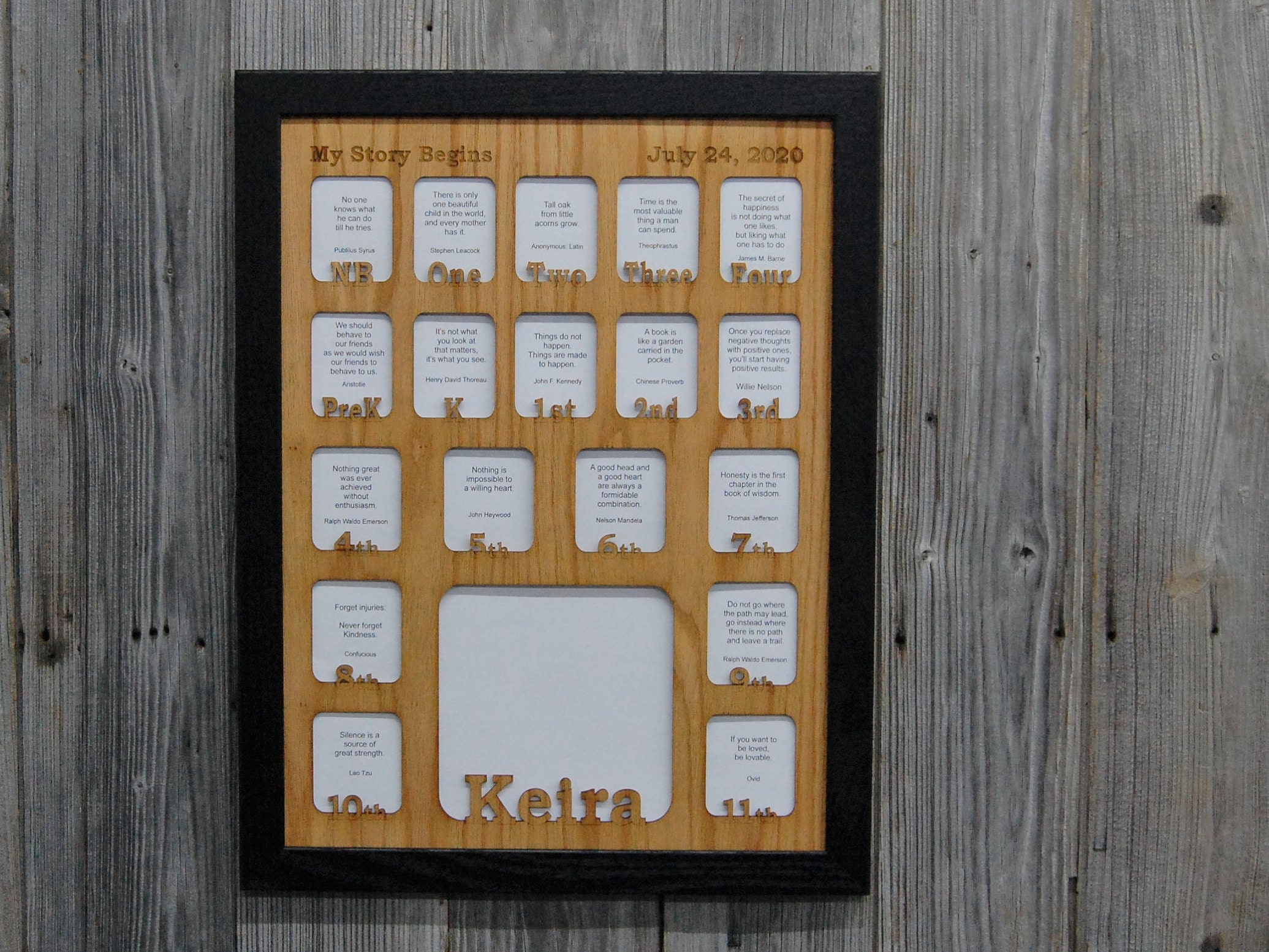 Years Frame 18x24 Personalized School Years Frame Birth Thru 12th Grade, Newborn to ...