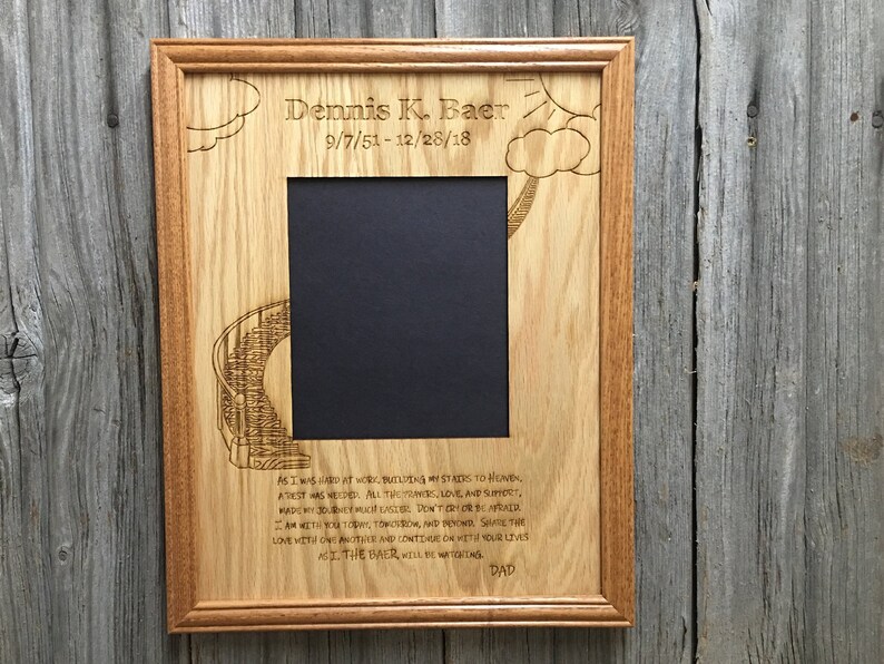 11x14 Personalized Laser Engraved Picture Frame Holds 8x10 Etsy