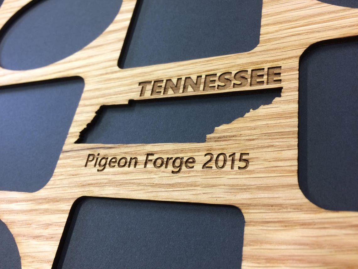 11x14 Tennessee State Picture Frame Holds 8 Photos Travel Etsy