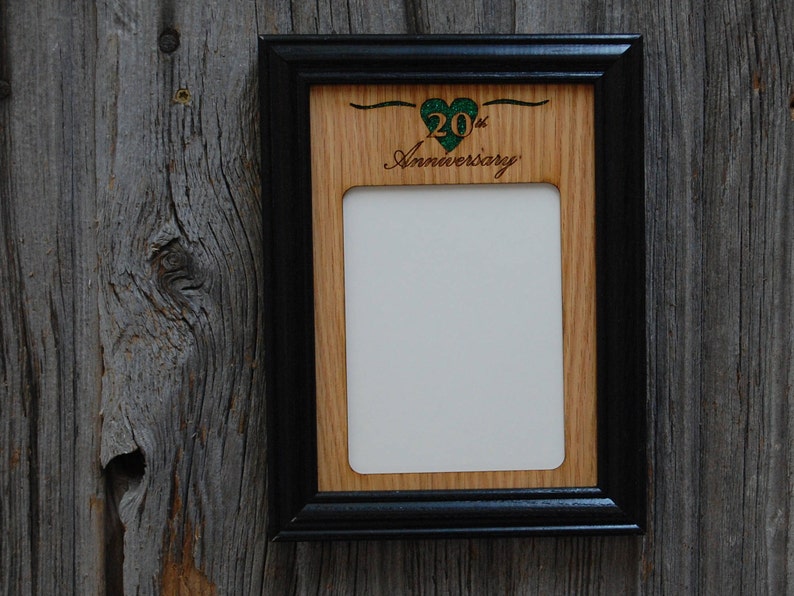 5x7 Personalized 20th Anniversary Picture Frame Image 0