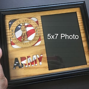 8x10 US Army Picture Frame - Holds 5x7 Photo - United States Army Frame, Army Retirement Gift for Army Officer Commissioning, Army Veteran
