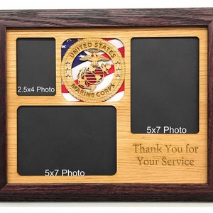 US Marine Corps Picture Frame - 11x14 Frame Holds 8x10 Photo - United States Marines Decor, Marines Gifts, Marines Tribute, Military Gift