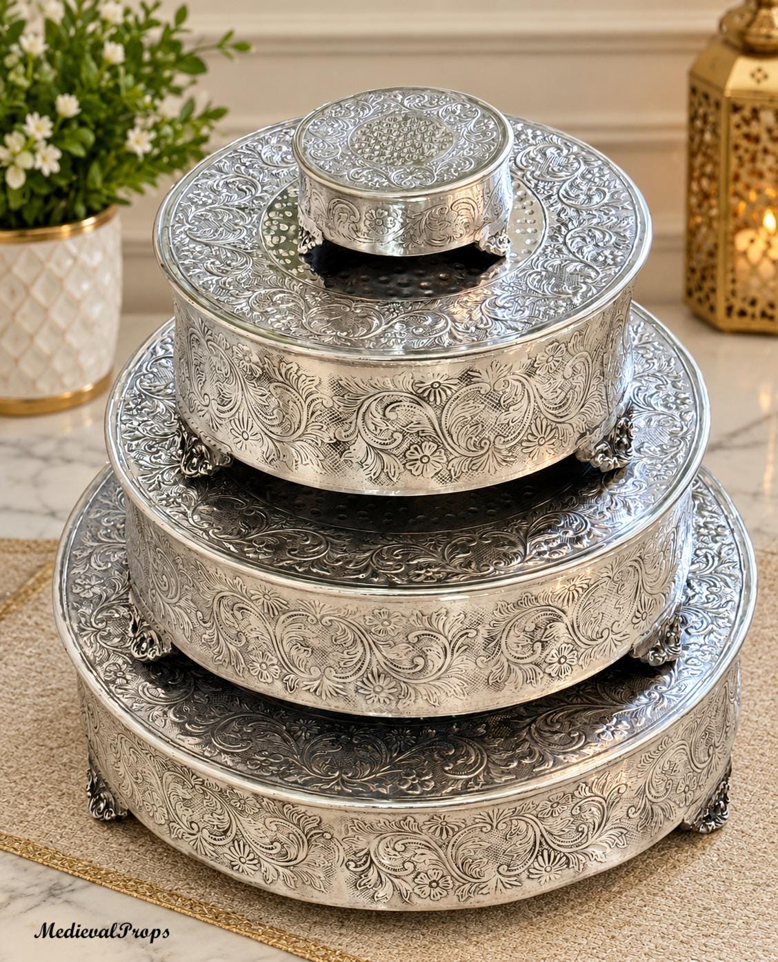 Vintage Stainless Cake Stand - Etsy