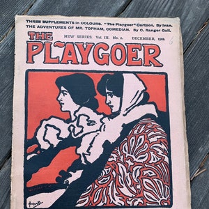 Antique 1902 Playgoer Magazine, Journal of Theatrical Art from Turn of 20th Century, Good Condition, Ads on Varicose Veins & Captain Kettle