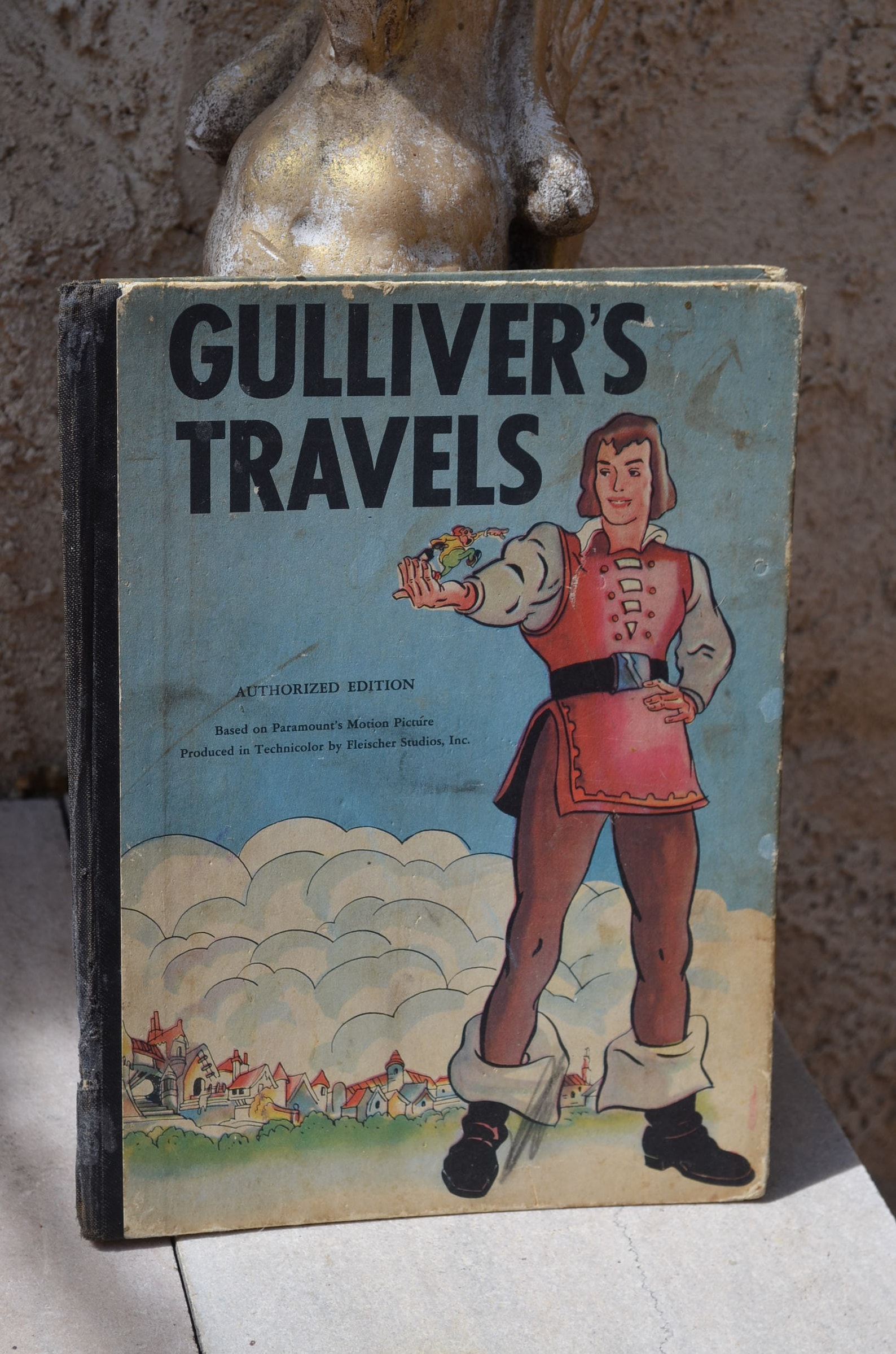 Rare 1939 Gulliver's Travels Book, Hardcover, Sun Dial Press, Paramount Pictures Inc, Color
