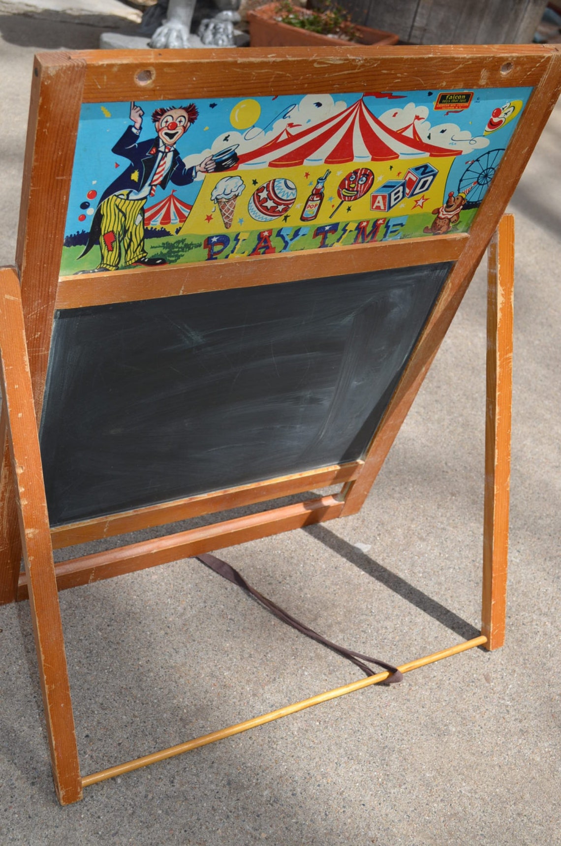 Vintage Falcon Toys 1955 Chalkboard Child Art Easel Tabletop Etsy
