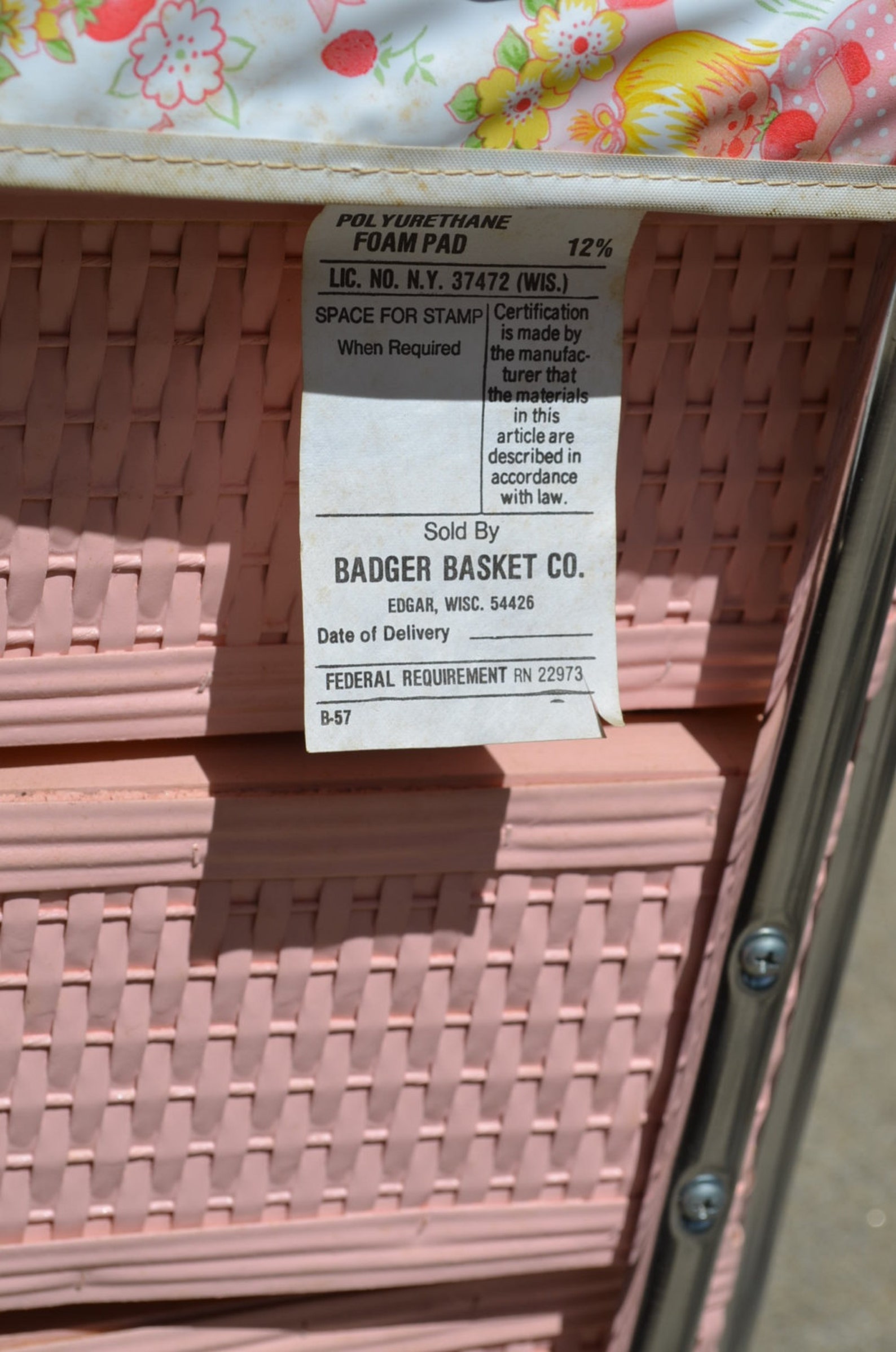 Vintage 1960s Doll Changing Table Folding Pink Wicker Baskets Etsy