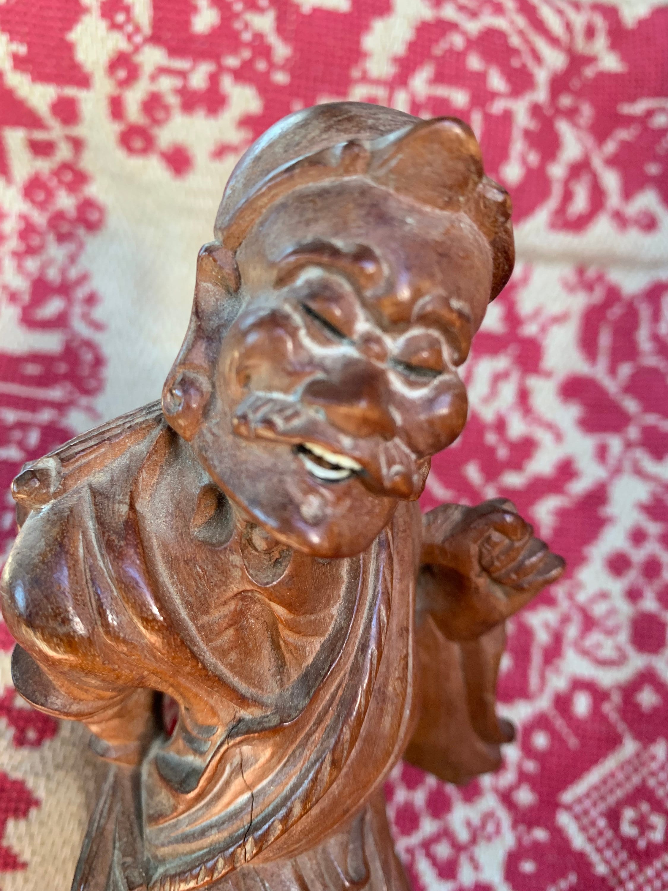 Antique Chinese Wood Carving One of Covert Eight Immortals Etsy