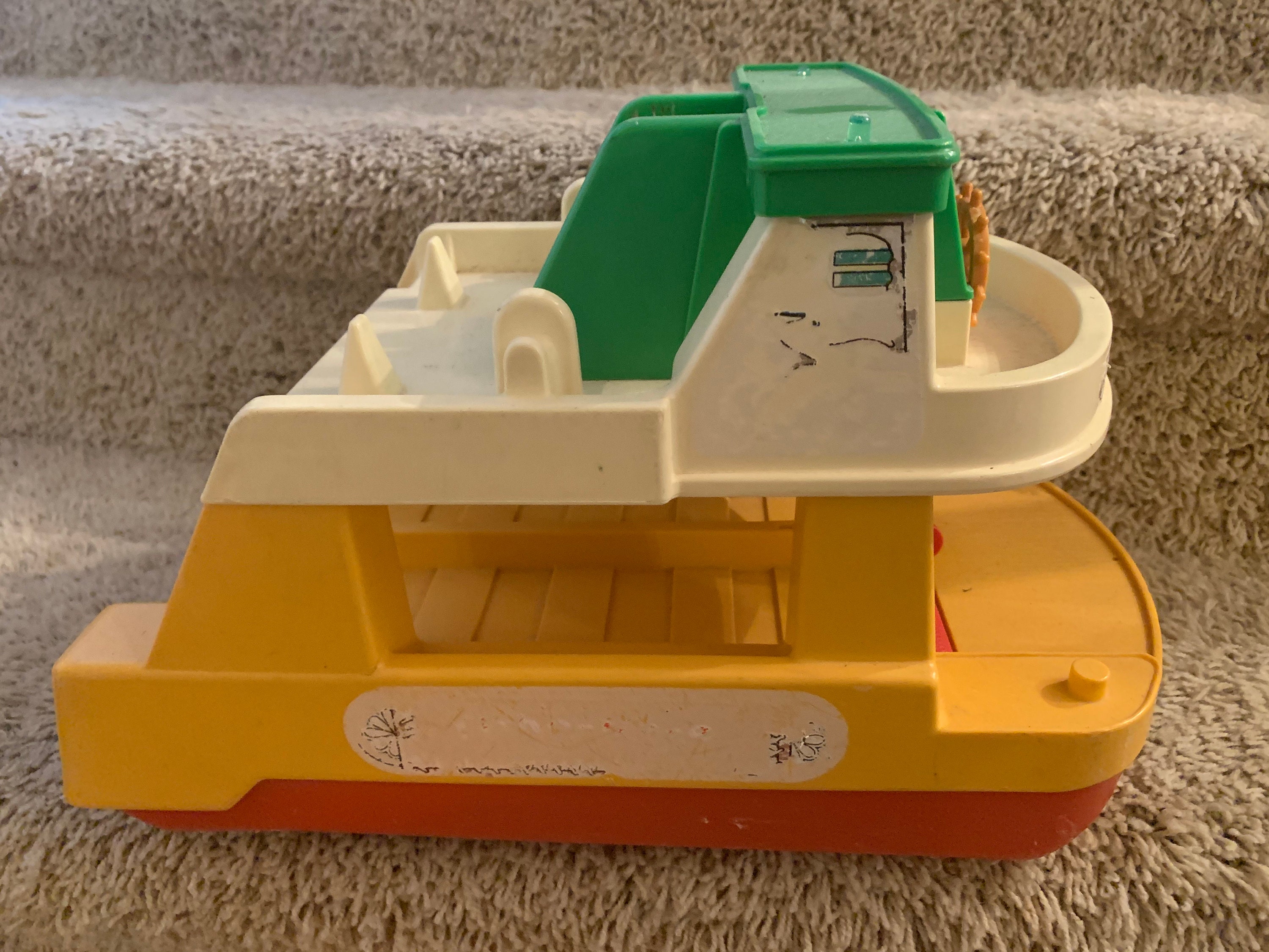 Vintage Fisher-Price Toot Toot Ferry Boat 932 Yellow and | Etsy