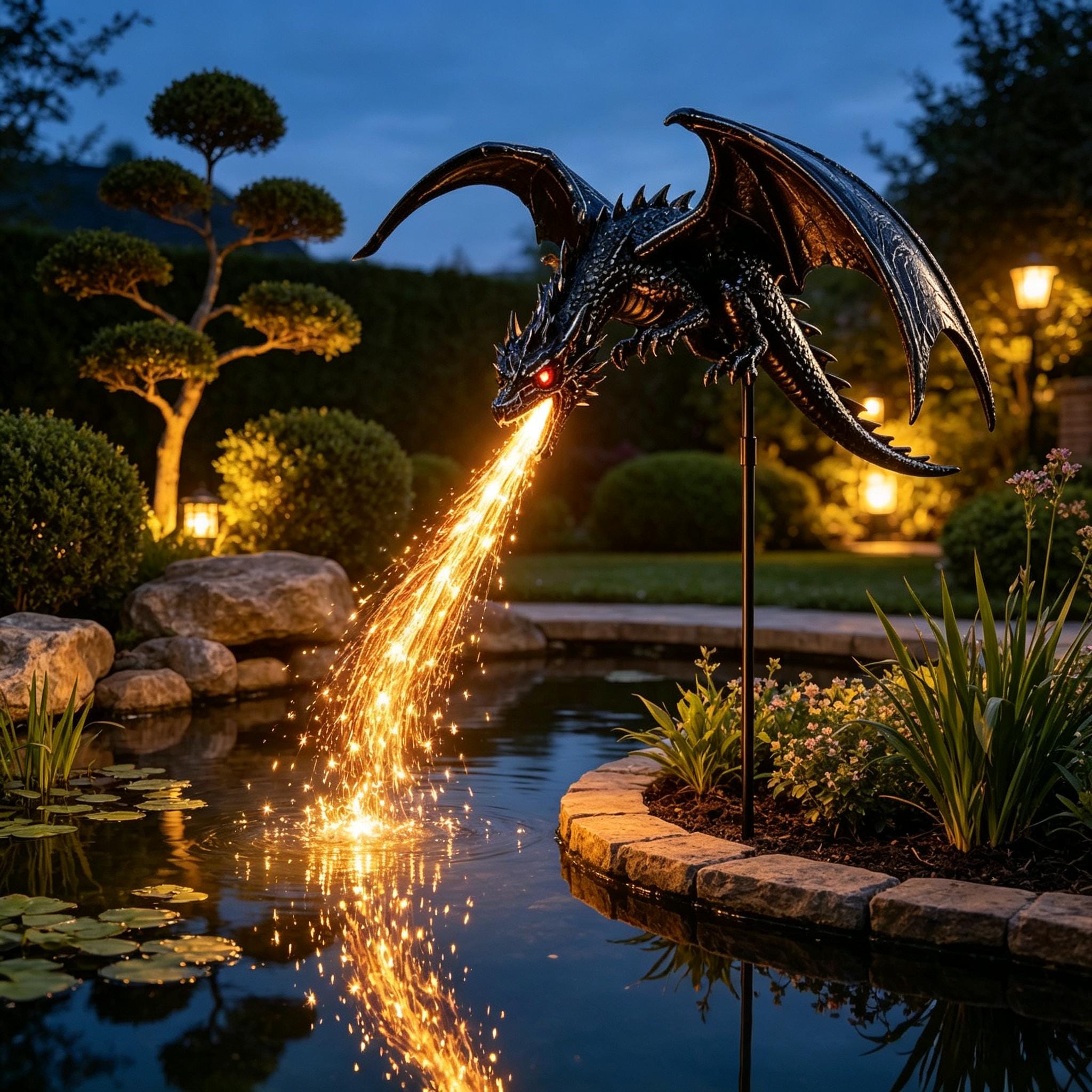 Fire Breathing Dragon Lamp - Etsy