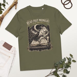 Read Past Midnight T-Shirt, Gothic Book Shirt, Night Reading Tee, Dark Academia T-Shirt
