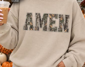 Amen Camo Sweatshirt, Fall, Hunting, Faith