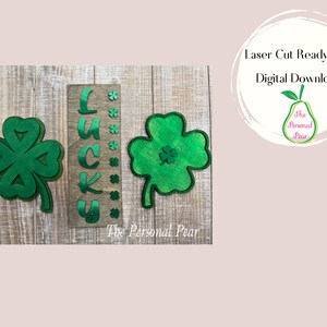 St. Patricks Day Large tiered tray for shelf, large tray,  SVG, PDF, laser cut, glowforge file, cricut, cameo