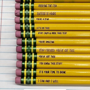 Cuhas Affirmation Pencil Set, Inspirational Pencils, Personalized