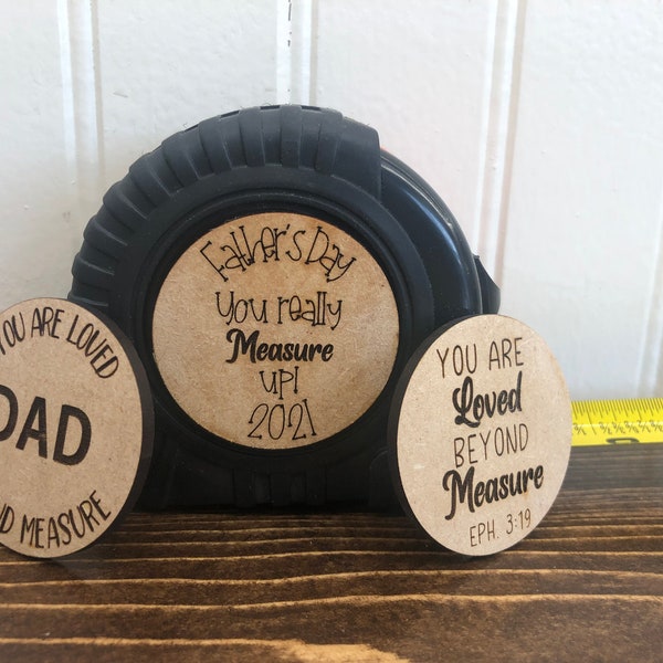 SVG: Father's Day Measuring Tape Tags Set, Glowforge file, Mens gift, SVG file, laser file