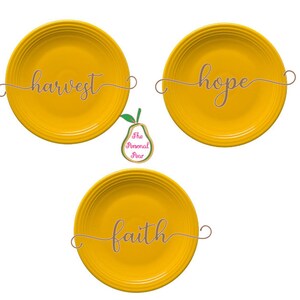 File SVG: Set di 3 segnaposti piastra caricatore speranza, fede, raccolto, SVG, CNC, taglio laser, file Glowforge, decorazioni da tavola, tavolo festivo