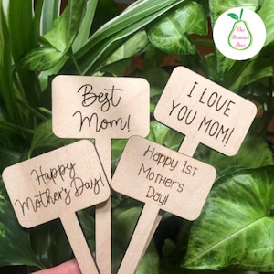 SVG: palitos para plantadores de agradecimento ao Dia das Mães, arquivo digital, svg, pdf, arquivo cortado a laser, arquivo glowforge