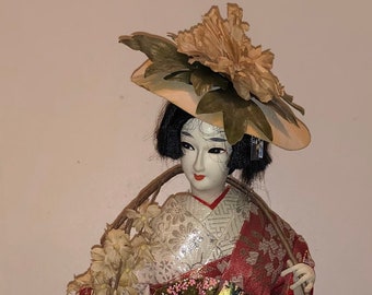 日本の古いヴィンテージ大型歌舞伎人形 -鏡獅子- 白獅子 32 cm - Etsy 日本