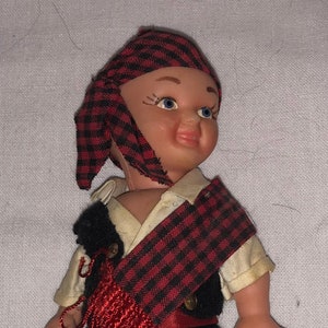 Vintage Scottish Boy Doll w Sleep Eyes Tartan Garb Vintage British Souvenir Doll from Scotland Scottish International Doll