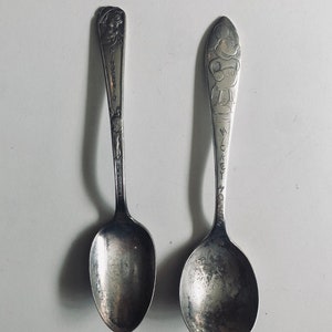 Vintage Mid Century Steamboat Mickey Mouse Spoon & Dutchess Silverplate Pinocchio Donkey Spoon Children’s Disney Spoons
