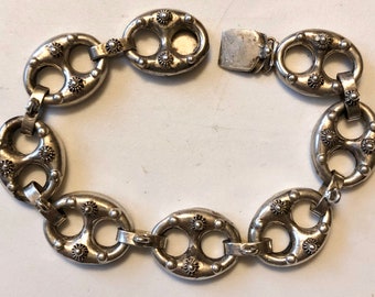 Peruzzi Sterling Silver and Yellow Citrine Filigree Bracelet