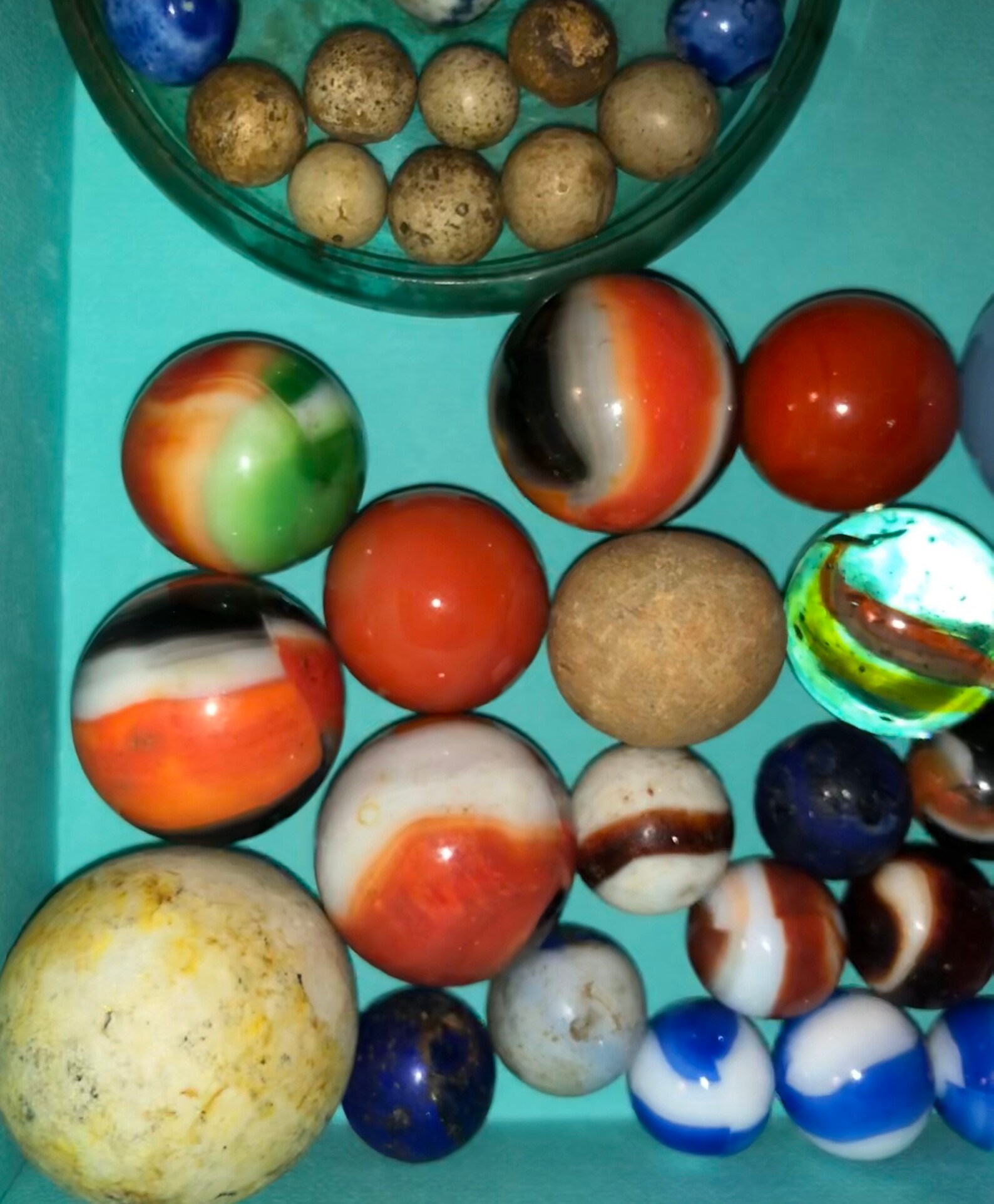 Vintage Marble King Akro Agate Shooter Marbles Clay Marbles Etsy
