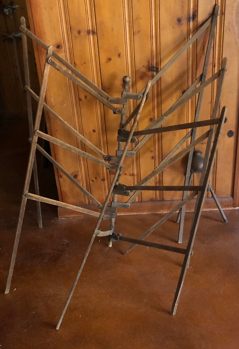 Antique Primitive Clothes Drying Rack Large Wooden Rack for Etsy