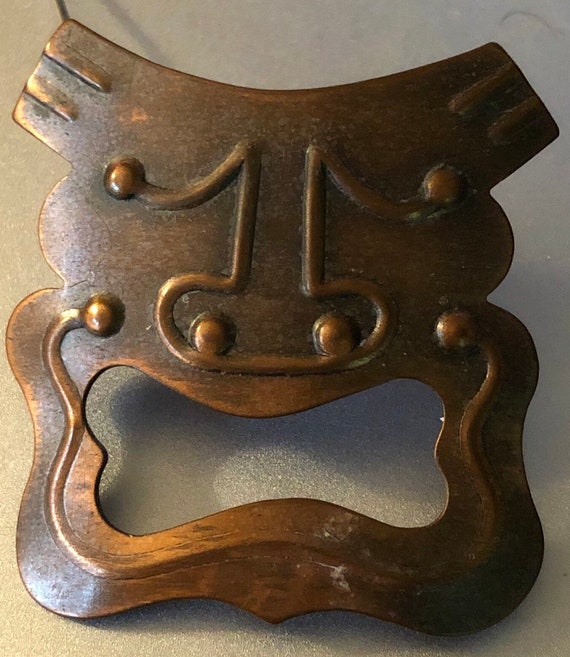 Signed Mid-Century Rebajes Tragedy Mask Brooch - image 3