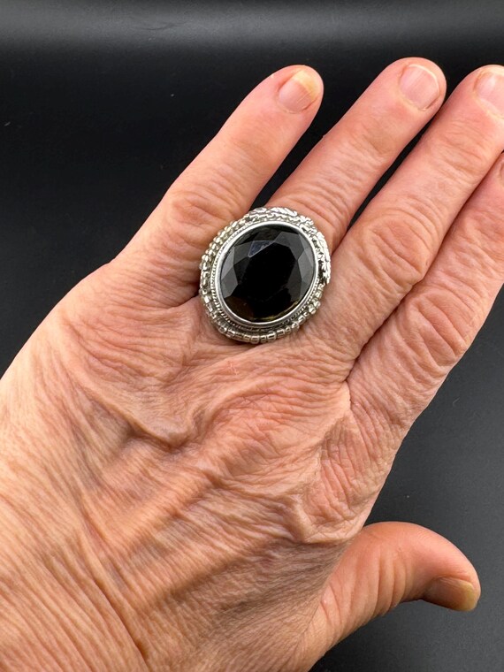 Quartz Statement Ring Retro Quartz Ring Brilliant… - image 6