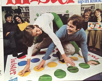 Vintage Twister Game! 1966-70s Twister Milton Bradley Co Old Complete and in Original Box #4645 SALE