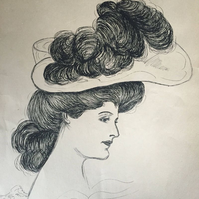 Gibson Girl Print - Etsy