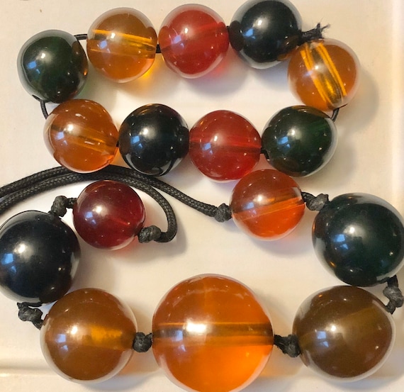 MOD Jawbreaker Beads Necklace Set Midcentury Lucit
