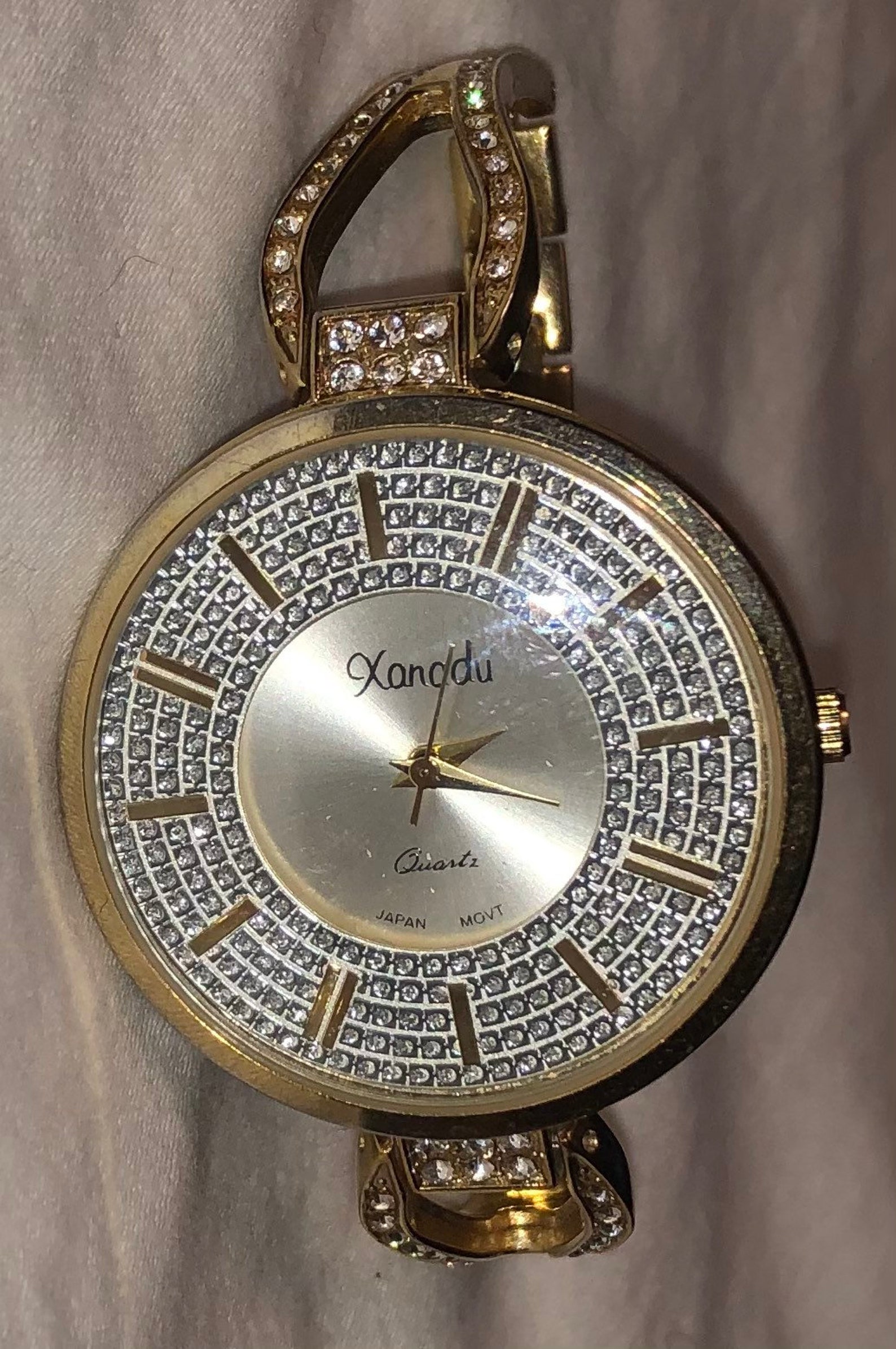 Vintage Xanadu Bracelet Watch Gold Rhinestone Bracelet Watch Etsy