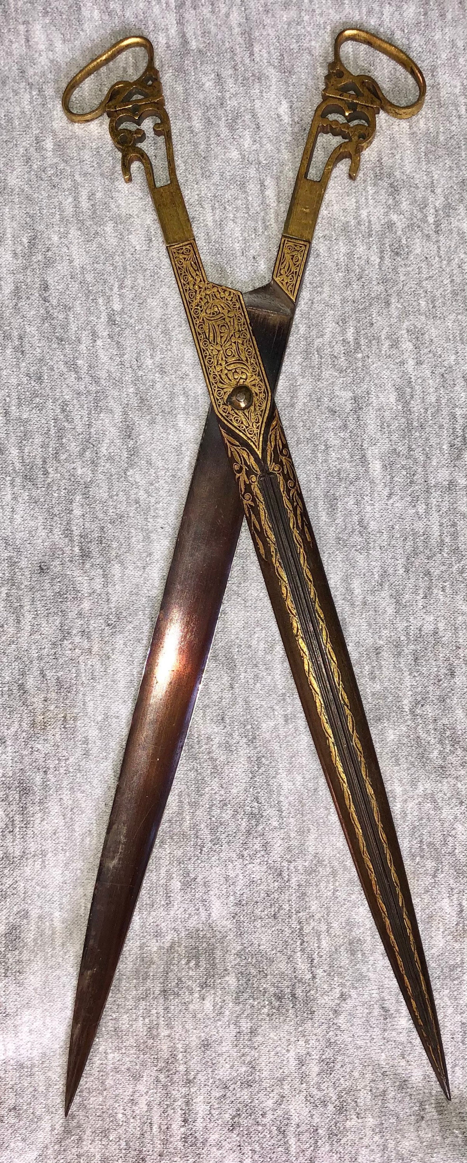 Antique Ottoman Calligraphers Scissors Turkey Antique Ottoman Persian ...