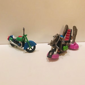 3 Vtg 1990s Teenage Mutant Ninja Turtles Motorcycles Black Thunder Bike Psycho Cycle & Turtlecycle TMNT Action Figure Bikers Sewer Heroes