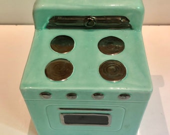 1987年LEADWORKS INC CLEVE OH 置物 陶器  インテリア Vintage 1987 Leadworks Inc Miniature Green Ceramic Retro