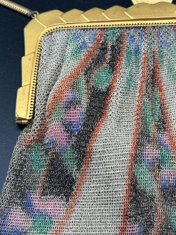 Antique Art Deco Mesh Bag Whiting & Davis Purse A… - image 4