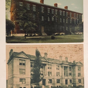 Antike 1911 Athen Georgia Postkarten Universität von Georgia UGA Alter Studentenwohnheim ältestes Gebäude Candler Hall College Postkarten