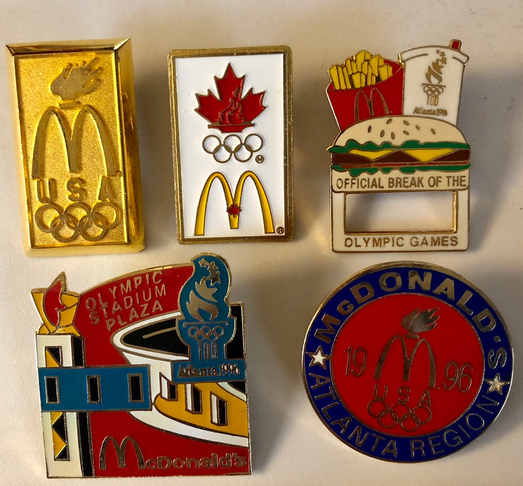 1996 Atlanta Olympics Mcdonald's Pins Collection of Mcdonald's Fast