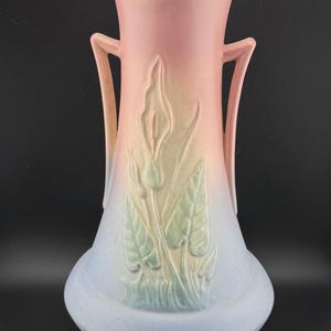 Antique 1938 Hull Calla Lilly Flower Vase Hull Pottery Calla Lily Vase 560/33-13 American Art Pottery 13&quot; King Size Vase