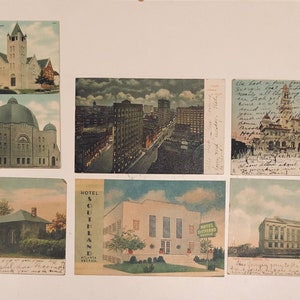 Collezione di cartoline d'epoca di Atlanta, Georgia, del 1906-1907, Campidoglio dello Stato, Cimitero di Westview, Stazione ferroviaria del terminal del centro, Chiesa battista