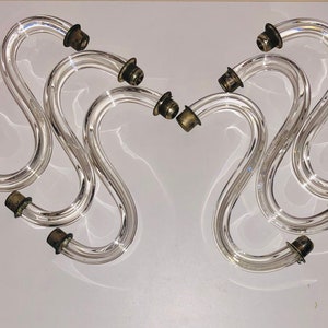6 Vintage Venetian Chandelier Fluted Crystal S Arms from Historic Atlanta Estate Upcycle Projects Parts Swarovski Traditional Lighting