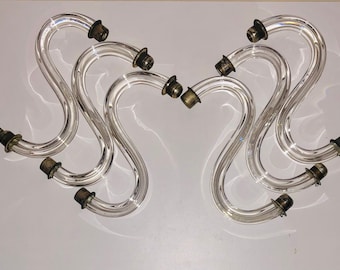 6 Vintage Venetian Chandelier Fluted Crystal S Arms from Historic Atlanta Estate Upcycle Projects Parts Swarovski Traditional Lighting